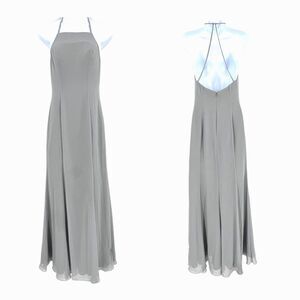 Watters & Watters Maxi‎ Dress size 2 Gray Wedding Bridesmaid